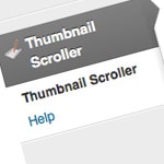 Thumbnail Scroller WordPress admin menu