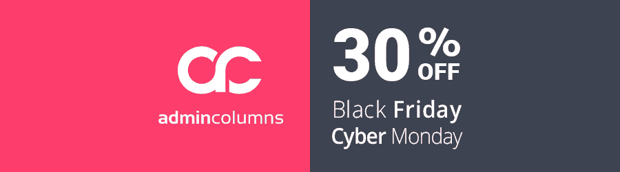 Admin Columns Pro - 30% off