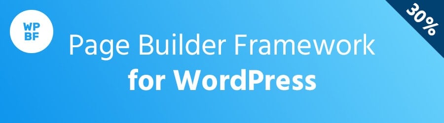 Page Builder Framework - 30% off