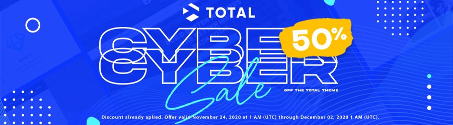 Total WordPress Theme - 50% off